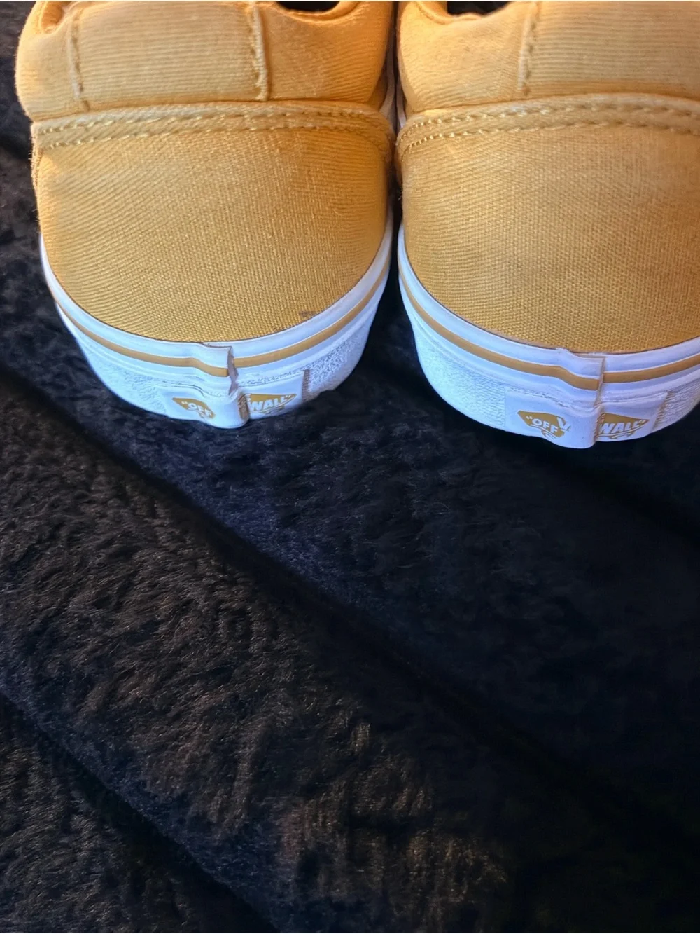 Vans Yellow Canvas Low-Top Sneakers with White Stripe
